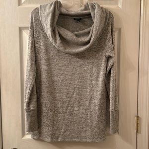 Grey cow neck long sleeve top, size S